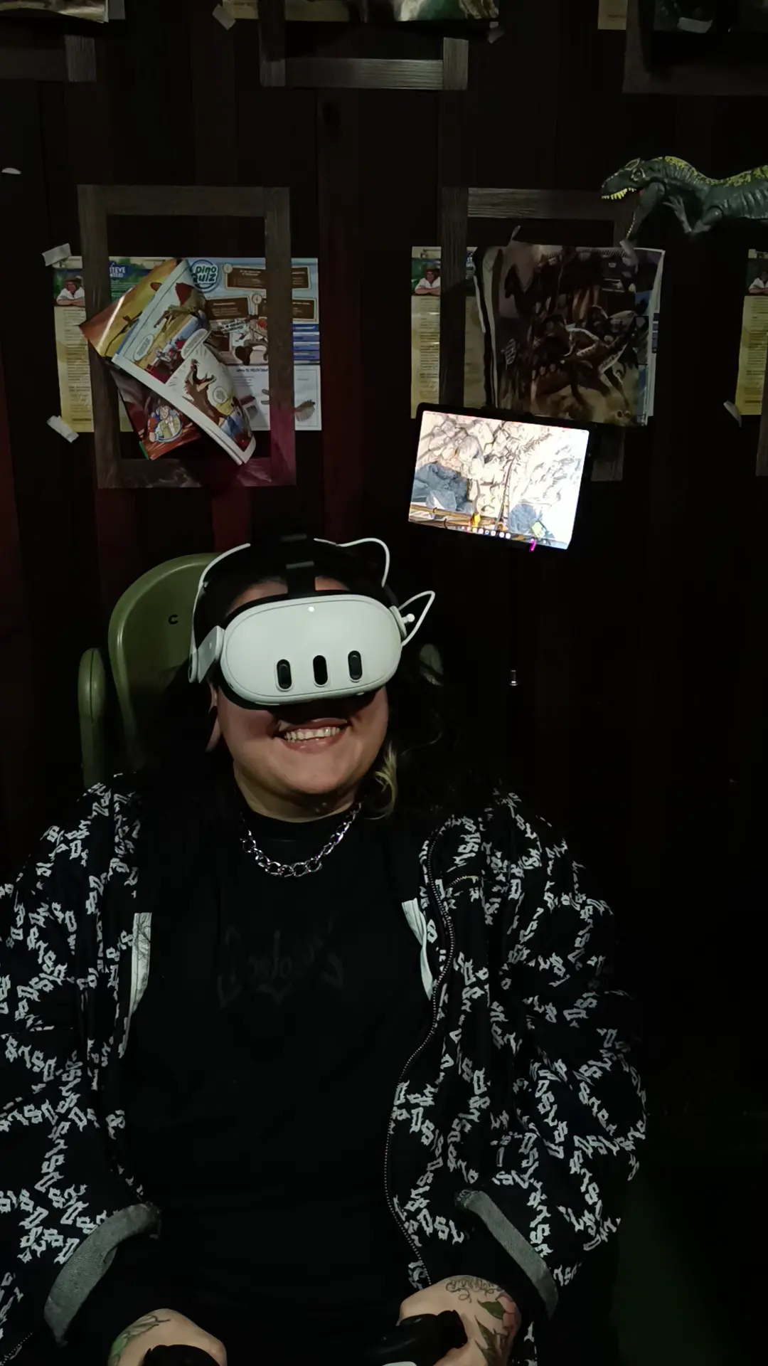 Sesión de realidad virtual en casa